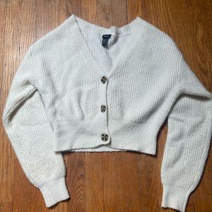 Rue 21 button up, fuzzy sweater